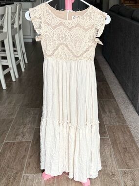 Mia Joy Joyfolie Cream Lace Bodice Maxi Dress